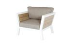 Loungestoel Valongo | White & Sand | Aluminium & Acacia | Eu, Verzenden, Nieuw, Hout