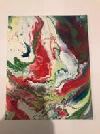 Abstract Schilderij met Kleurrijke Wirwar, Antiek en Kunst, Kunst | Schilderijen | Abstract, Ophalen of Verzenden