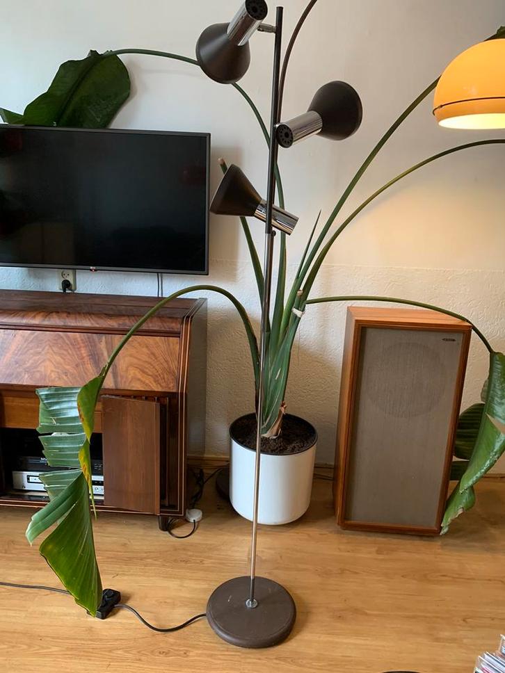 Vintage Hustadt Leuchten Vloerlamp, Huis en Inrichting, Lampen | Vloerlampen, Zo goed als nieuw, 150 tot 200 cm, Ophalen of Verzenden