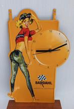 Vintage Bardahl additieven & smeermiddelen pin-up wandklok, Ophalen of Verzenden, Gebruikt