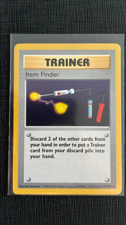 Item Finder Base Shadowless 74/102, Hobby en Vrije tijd, Verzamelkaartspellen | Pokémon, Zo goed als nieuw, Losse kaart, Ophalen of Verzenden