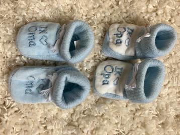 2 Setjes Baby Slofjes - Oma & Opa beschikbaar voor biedingen