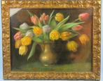 Bloemstilleven pastel tulpen J.C.A. Goedhart (1893-1975), Antiek en Kunst, Ophalen