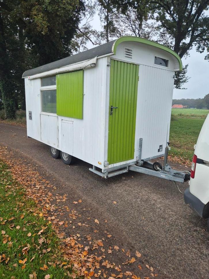 Mooie Snelverkeer Schaftwagen Pipowagen Schaftkeet Bouwkeet, Doe-het-zelf en Verbouw, Bouwketen en Schaftketen, Gebruikt, Ophalen of Verzenden