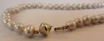 Parelcollier met 14 karaat bicolor gouden slot, Sieraden, Tassen en Uiterlijk, Antieke sieraden, Verzenden, Goud, Ketting, Met edelsteen