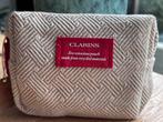 Clarins - Make Up Tasje - Eco Pouch - Nieuw, Sieraden, Tassen en Uiterlijk, Toilettassen, Ophalen of Verzenden, Nieuw, Beige, Heer of Dame