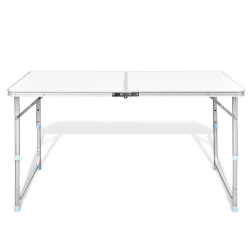 Campingtafel inklapbaar en verstelbaar 120x60 cm aluminium, Caravans en Kamperen, Kampeermeubelen, Nieuw, Campingtafel, Ophalen of Verzenden