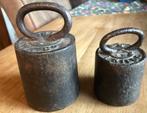 Twee ouderwetse kilogram gewichten (1 + 2 kg), Antiek en Kunst, Antiek | Gereedschap en Instrumenten, Ophalen of Verzenden