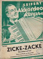 Mu138 bladmuziek zicke zacke marslied met tekst, Gebruikt, Klassiek, Ophalen of Verzenden, Artiest of Componist