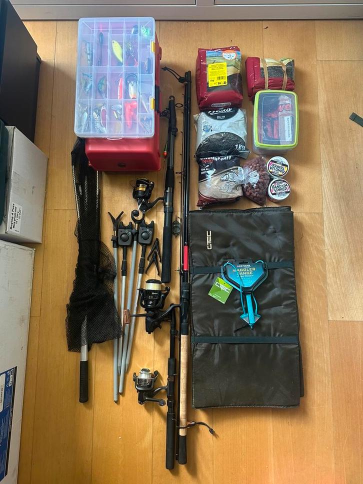 Vishengels inclusief toebehoren, Watersport en Boten, Hengelsport | Algemeen, Zo goed als nieuw, Ophalen