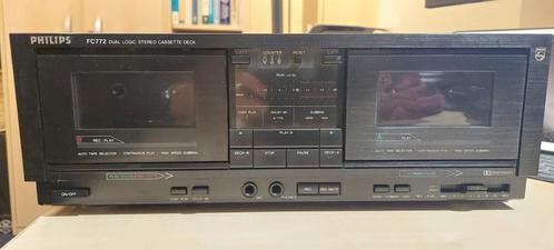 Philips FC772 Dual Logic Stereo Cassette Deck, Audio, Tv en Foto, Cassettedecks, Dubbel, Philips, Auto-reverse, Tiptoetsen, High speed dubbing