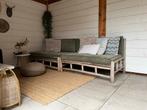 Boomstam Bankjes Lounge Set - Zware Kwaliteit, Ophalen, 4 zitplaatsen, Gebruikt, Loungeset
