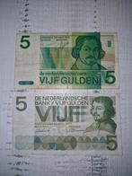 Twee oude Nederlandse 5 gulden biljetten, Postzegels en Munten, Bankbiljetten | Nederland, Ophalen of Verzenden, 5 gulden, Los biljet