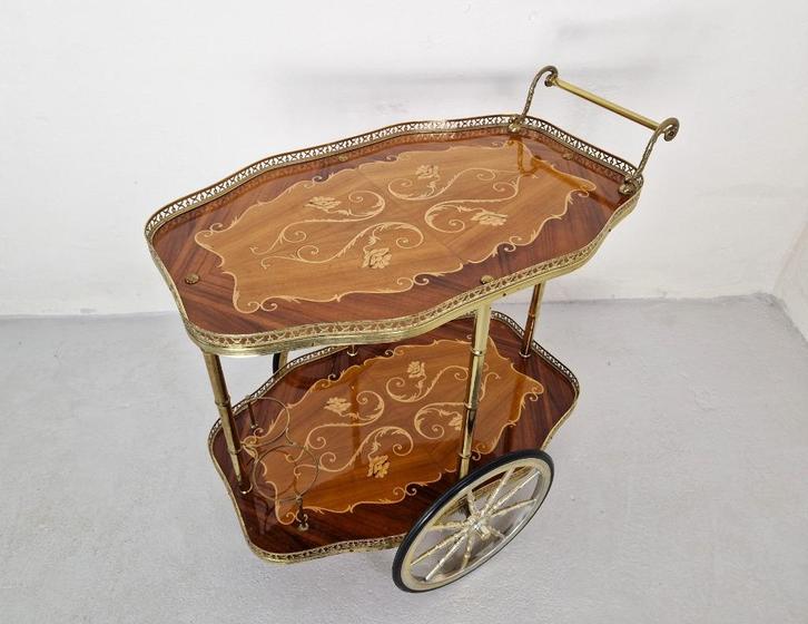 Vintage Barcart Trolley, Italy 1970s, Huis en Inrichting, Barren, Gebruikt, Ophalen