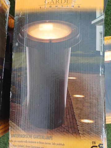8x Ondergrondse tuinlampen  merk garden  beschikbaar voor biedingen
