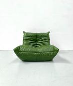Togo 1-zits in groen leder van M. Ducaroy voor Ligne Roset., Huis en Inrichting, Banken | Sofa's en Chaises Longues, 100 tot 125 cm