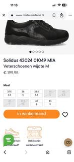 Solidus sneakers maat 40 (6.5-M) zwart nubuck leer, Kleding | Dames, Schoenen, Ophalen of Verzenden, Zo goed als nieuw, Zwart