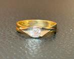 18K gouden ring met natuurlijke diamant 0.30ct certificaat!, Ophalen of Verzenden, 17 tot 18, Met edelsteen, Dame