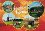 Q164 gelopen ansichtkaart groetjes uit twente, Ophalen of Verzenden, Gelopen, Overijssel