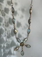 Uniek zilveren vintageketting met maanstenen, Ophalen, Nieuw, Zilver