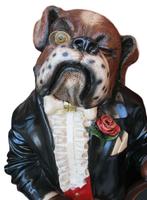 Grote Butler bulldog of 'Bulltler' met krijtbord., Ophalen