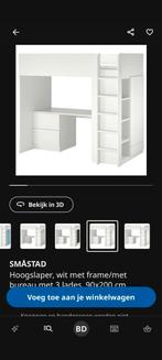 Ikea hoogslaper, met buro, Huis en Inrichting, Slaapkamer | Stapelbedden en Hoogslapers, Ophalen, Gebruikt, Eenpersoons, 200 cm