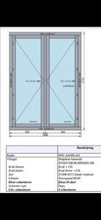 Dubbel deur kozijn kunstof schucco, Doe-het-zelf en Verbouw, Kozijnen en Schuifpuien, Nieuw, Deurkozijn, Kunststof, Ophalen of Verzenden