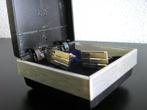Verguld zilveren manchetknopen in cassette, Antiek en Kunst, Antiek | Goud en Zilver, Ophalen of Verzenden, Zilver