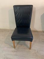 4 lederen stoelen gratis, Huis en Inrichting, Stoelen, Ophalen, Gebruikt, Zwart, Leer