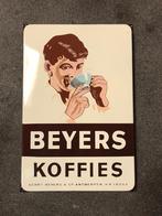 Beyers Koffies emaille reclamebord, Verzamelen, Ophalen of Verzenden, Zo goed als nieuw, Reclamebord