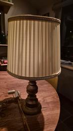 Vintage Assink Tafellamp met Stoffen Kap, Gebruikt, Vintage, Ophalen of Verzenden, Stof