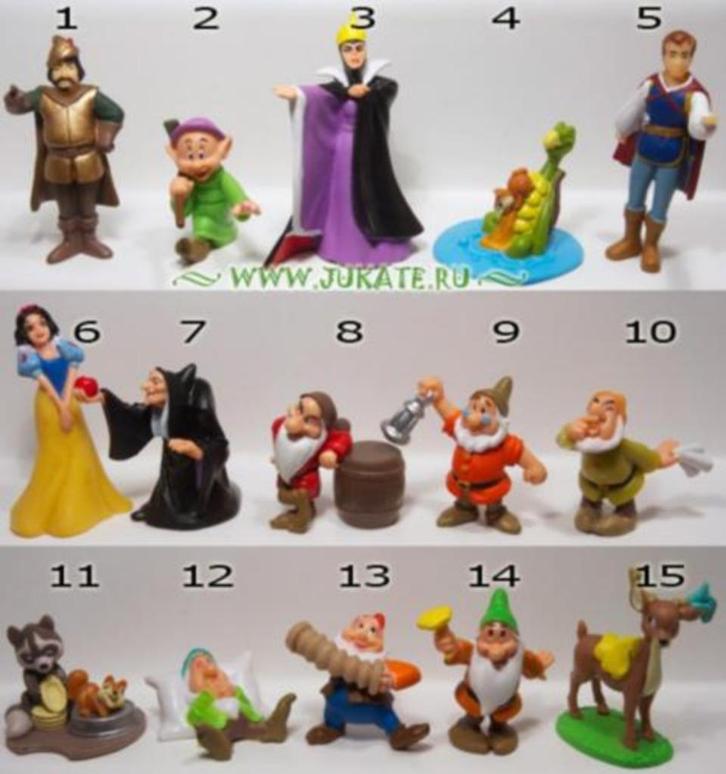 Sneeuwwitje en de 7 dwergen (AH-serie compleet 15x), Verzamelen, Poppetjes en Figuurtjes, Zo goed als nieuw, Ophalen of Verzenden