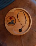 Vintage dienblad hout yin yang teken spiritueel sieradendoos, Huis en Inrichting, Ophalen of Verzenden, Zo goed als nieuw, Hout
