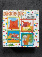 Dikkie Dik, 4 in 1 puzzel, Ophalen of Verzenden, Minder dan 10 stukjes, Gebruikt