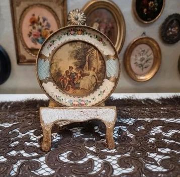 Oud florentijns italiaans schilderijtje lijstje prent O50 beschikbaar voor biedingen