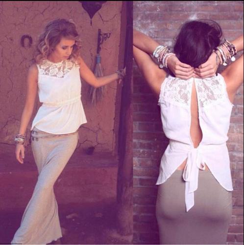 Moost wanted Zeyneb top maat M/L, Kleding | Dames, Tops, Gedragen, Maat 42/44 (L), Wit, Zonder mouw, Ophalen of Verzenden