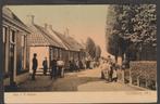 oudega  dorpsgezicht met volk  tulp kaart, Verzamelen, Verzenden, Voor 1920, Gelopen, Friesland