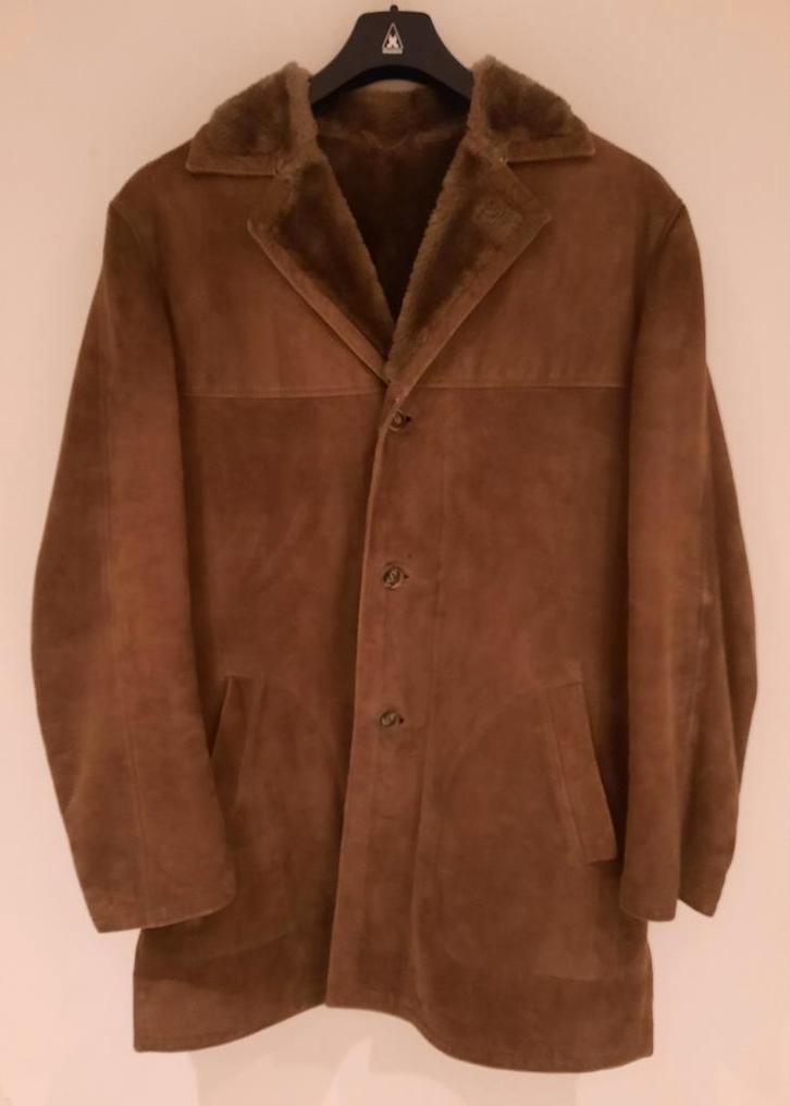 Heren lammycoat/ winterjas, maat L, Kleding | Heren, Jassen | Winter, Maat 52/54 (L), Bruin, Ophalen of Verzenden