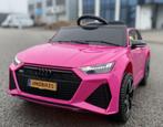 Kinder Auto Audi RS6 12v wit RC - Leder - Rubberband NIEUW, Kinderen en Baby's, Speelgoed | Buiten | Voertuigen en Loopfietsen