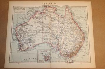 Antieke kaart - Australië - Circa 1900 beschikbaar voor biedingen