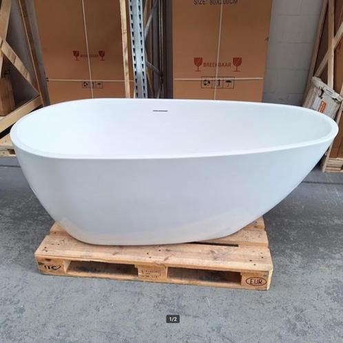 Eivormig ligbad van 160 cm met overloop en afvoer nr172, Huis en Inrichting, Woonaccessoires | Overige, Nieuw, Ophalen of Verzenden