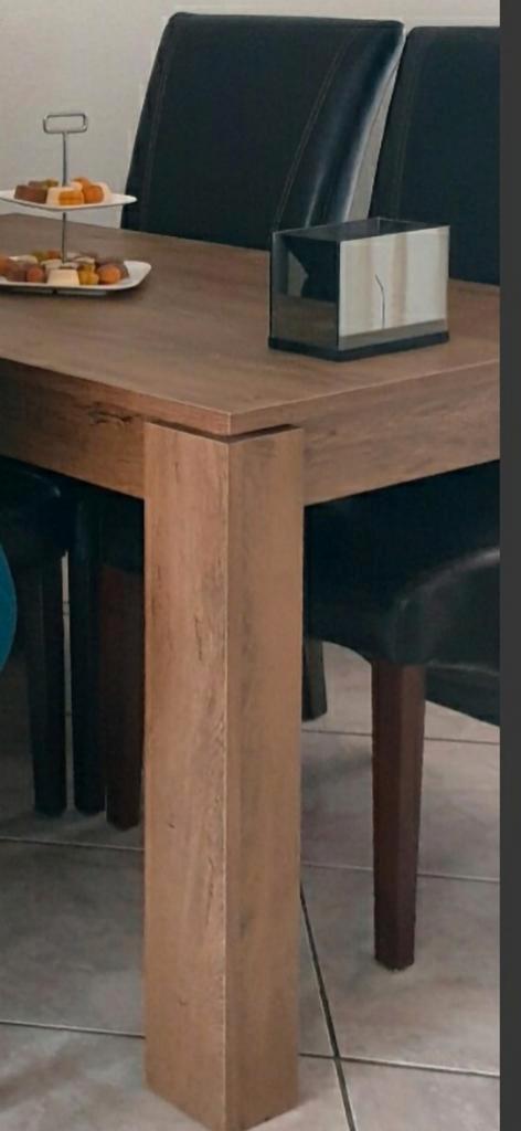 Spljnternieuwe bruineiken eettafel, Huis en Inrichting, Tafels | Eettafels, Nieuw, 50 tot 100 cm, Rechthoekig, Ophalen