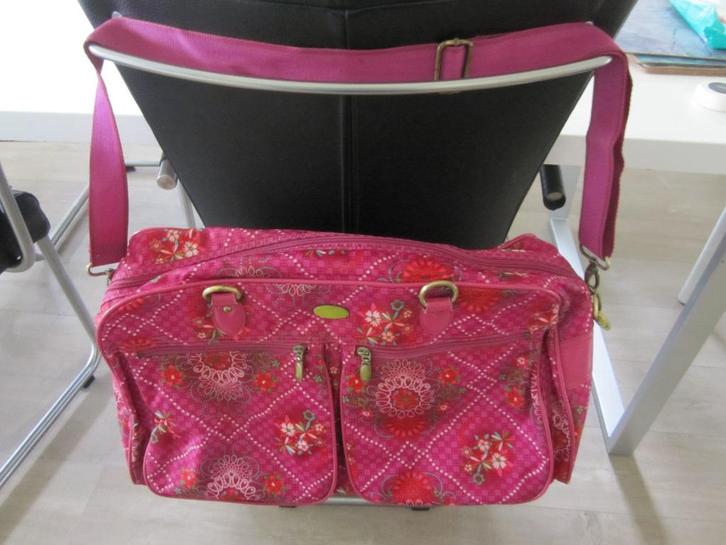 Oilily weekendtas/reistas 50 x 30 x 16 cm., Sieraden, Tassen en Uiterlijk, Tassen | Reistassen en Weekendtassen, Gebruikt, Roze