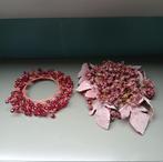 Twee Bordeaux rode kaarsenkransen, Ophalen of Verzenden, Gebruikt