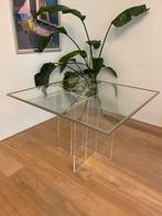 Geweldige glazen design tafel vierkant, Ophalen, 50 tot 100 cm, Minder dan 50 cm, Rechthoekig