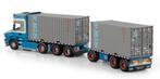 WSI SCANIA TORPEDO + TRAILER + CONTAINERS - WILLEMSTEIN&ZN, Hobby en Vrije tijd, Modelauto's | 1:50, Wsi, ., Nieuw, Ophalen of Verzenden