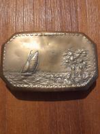 Oude koperen tabaksdoos van Claas Dijkstra uit Sneek, Ophalen of Verzenden