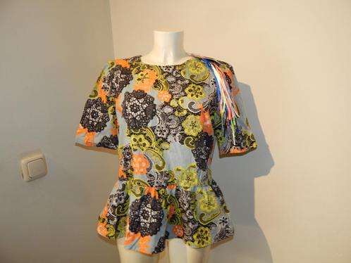 MSGM zomerse top soort bloemen paisley print Nieuw IT 46, Kleding | Dames, Tops, Nieuw, Maat 38/40 (M), Overige kleuren, Korte mouw