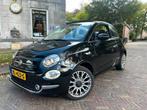 Fiat 500C 0.9 80pk Turbo Twinair 2016 66.000 km, Auto's, Fiat, Stof, Zwart, Cabriolet, Zwart