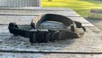 Halsband hond,  zwart, metalen sluiting, handgreep, Dieren en Toebehoren, Ophalen of Verzenden, Zo goed als nieuw